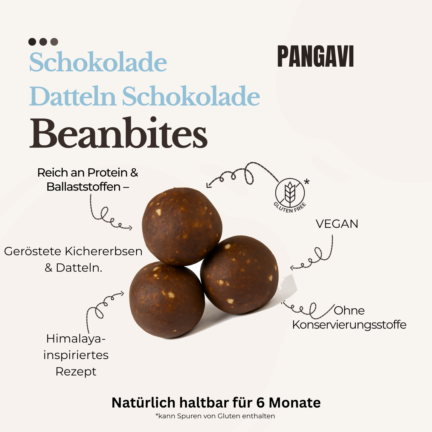 Beanbites Schokolade (80g) | Proteinballs | Bohnenpower